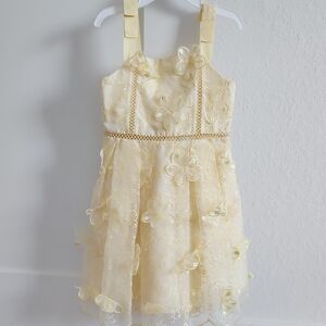 Self-Portrait Yellow and Cream Dress